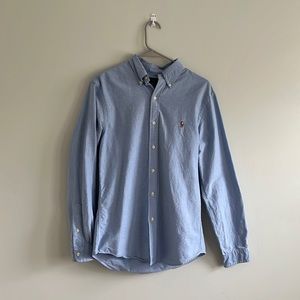 Classic Polo Ralph Lauren Long Sleeve Button Down - Light Blue, Size Medium